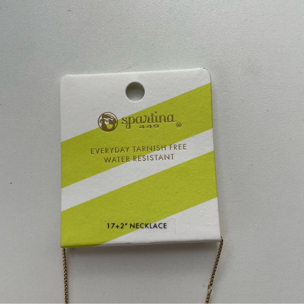 Spartina 449 LOVE Sporty Reversible Necklace 17” Gold - Picture 2 of 4